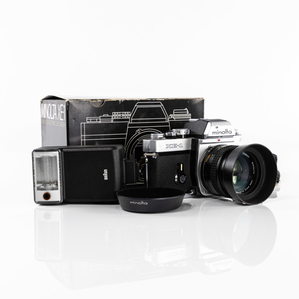 Systemkamera, Minolta, XE-1, 50 mm, blixt, 70-tal, Japan