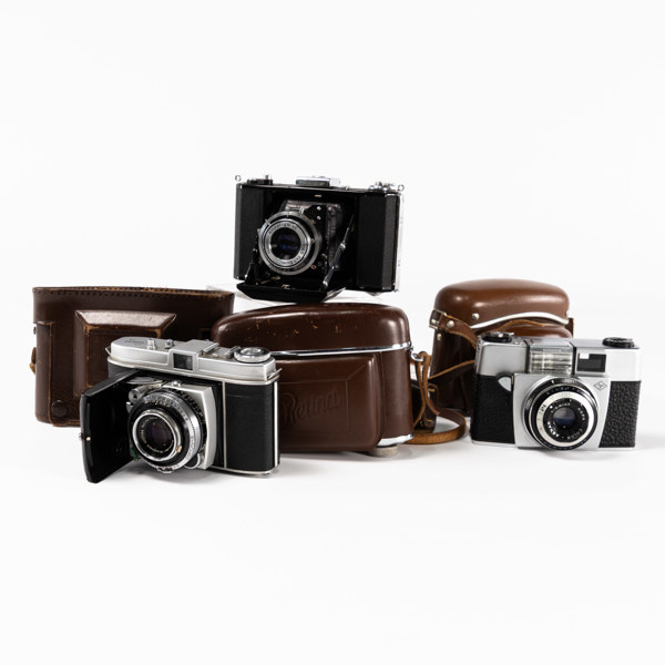 Kameror, 3 st, bl. a Zeiss-Ikon, Kodak
