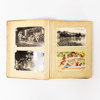 Brefkortsalbum, med vykort, tecknade och fotovykort
