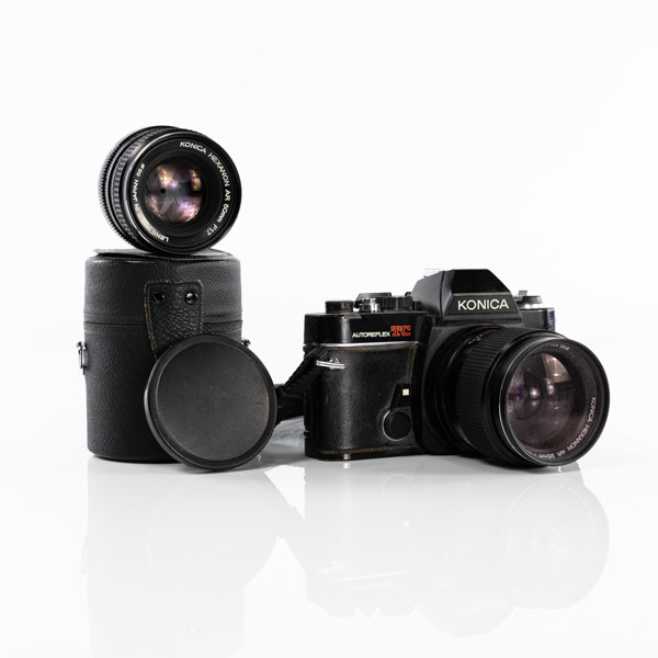 Systemkamera, Konica, Autoreflex TC, 2 objektiv, 70/80-tal, Japan