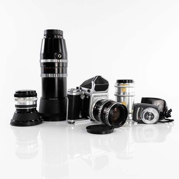 Systemkamera, Pentacon Six, mellanformat, 3 objektiv, 60/70-tal, Tyskland