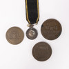 Medaljer, 4 st, bl a silver