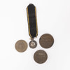 Medaljer, 4 st, bl a silver