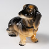 Figurin, hund, Sitzendorf, Tyskland, längd 21 cm
