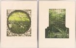 Per Svensson, litografier, 2 st, signerade, 50,5x66 cm