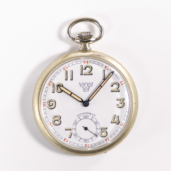 Fickur, "Tre Kronor", nickel, Ø 50 mm