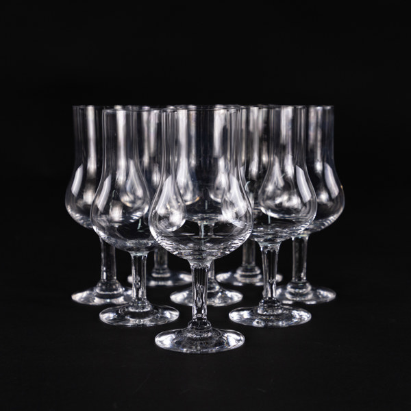 Gunnar Cyrén, vinprovarglas, 8 st, "Elixir", Orrefors