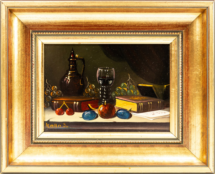 Oidentifierad konstnär, tempera, signerad, 27x22 cm