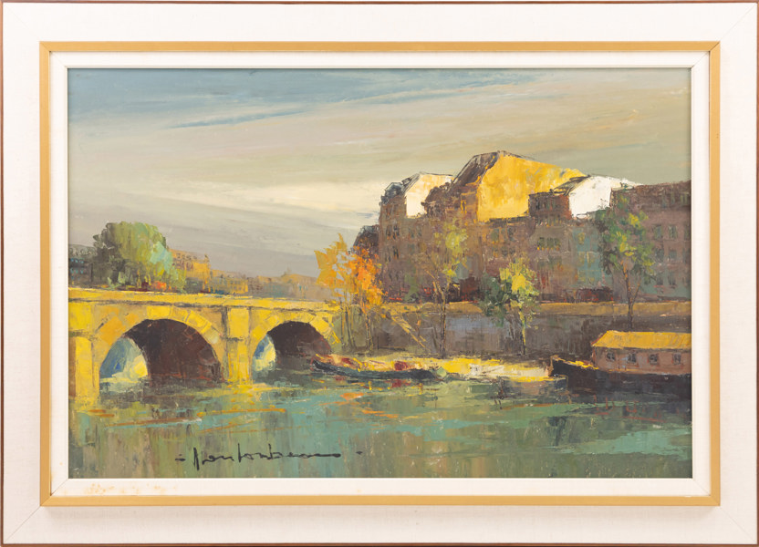 Leon Corbeau, olja på duk, signerad, 108 x 79 cm