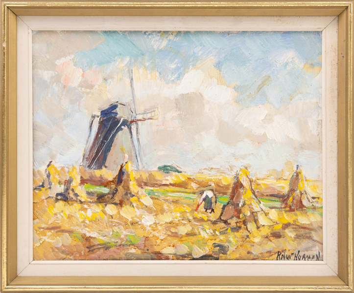 Knut Norman, olja på pannå, signerad, 48 x 40 cm