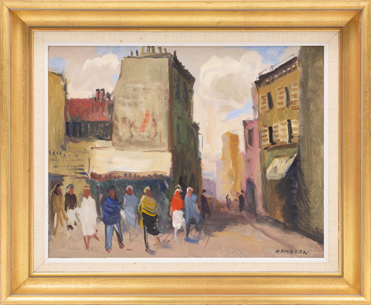 Axel Hamborn, olja på pannå, signerad, 45 x 37 cm