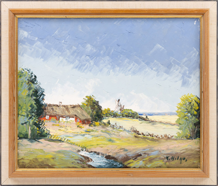 Karl Helgo, olja på duk, signerad, 54 x 46 cm