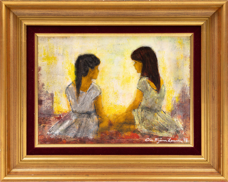 Christian Björn Larsen, olja på pannå, signerad, 49 x 39 cm