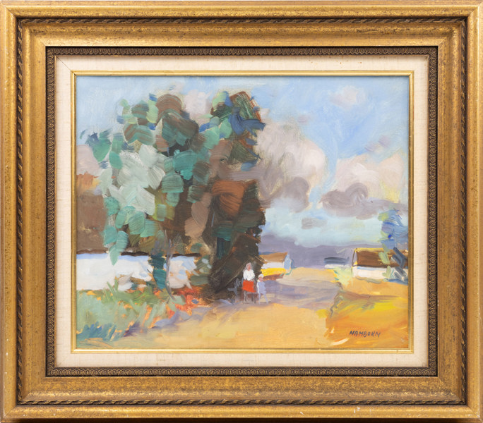 Axel Hamborn, olja på duk, signerad, 65 x 57 cm