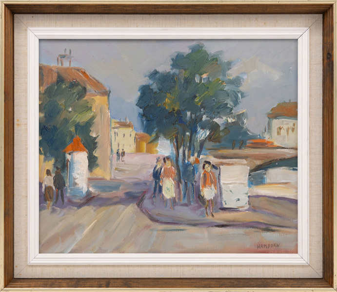 Axel Hamborn, olja på duk, signerad, 56 x 50 cm