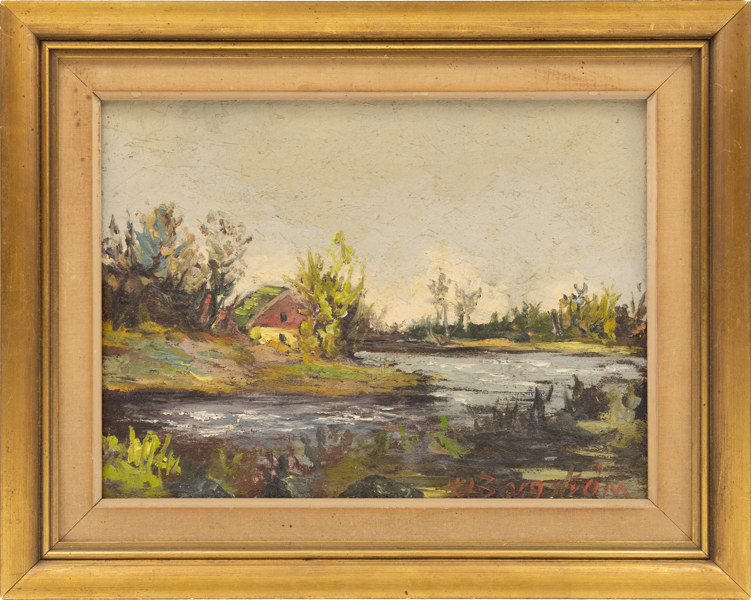 Karin Borgström, olja på duk, signerad, 42 x 34 cm