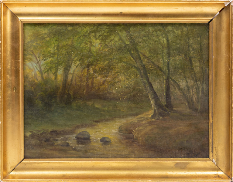 Oidentifierad konstnär, olja på pannå, monogramsignerad JTL, 38 x 30 cm