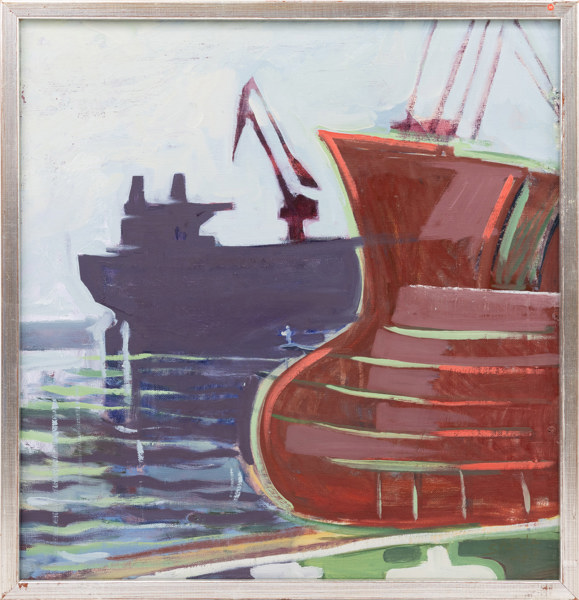 Oidentifierad konstnär, olja på duk, signerad, 55,5x58 cm