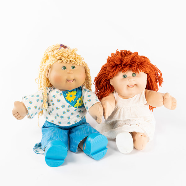 Dockor, 2 st, "Cabbage patch kids", höjd ca 42 cm