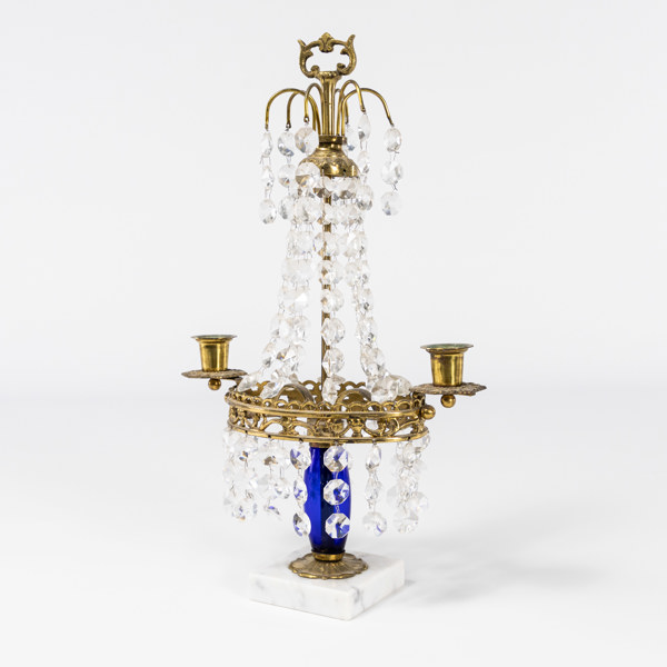 Bordslyster, marmor/mässing, höjd 39 cm