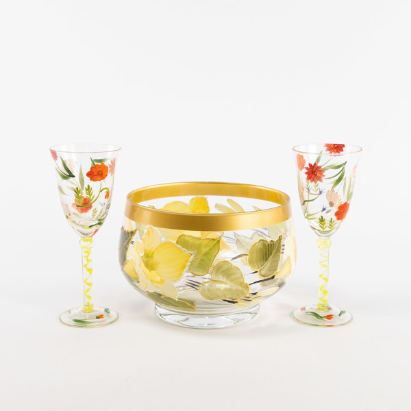 Skål, glas, 3 delar, bl a Miljögården Design