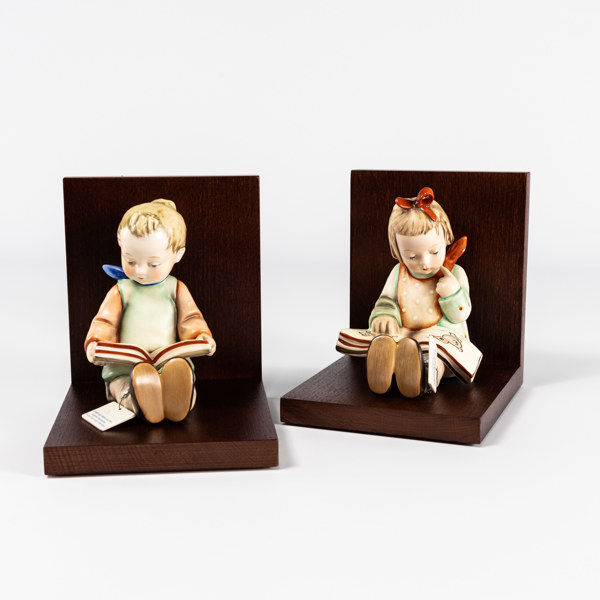 Bokstöd, 2 st, Hummel, Goebel, höjd ca 15 cm