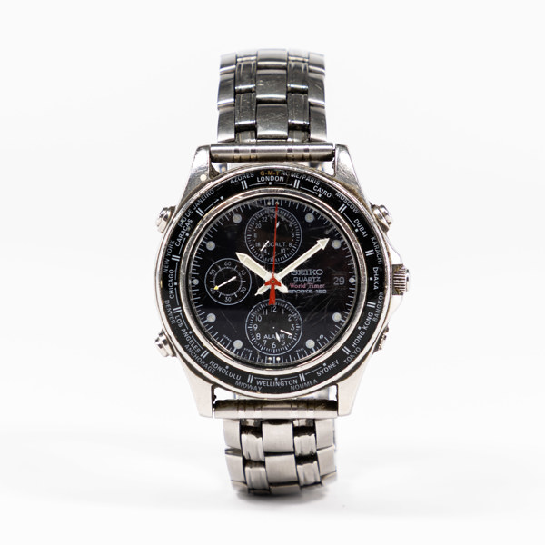 Seiko World Timer, quartz, 40 mm