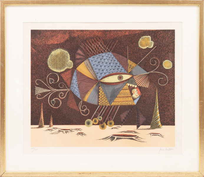 Janne Martin, litografi, 287/350, signerad, 57x50 cm