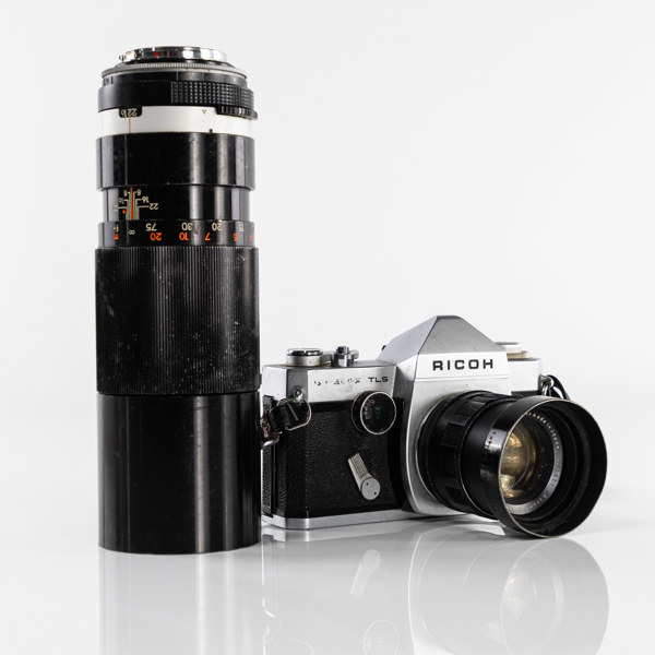 Systemkamera, Ricoh, Singlex TLS, 2 objektiv, 60/70-tal, Japan