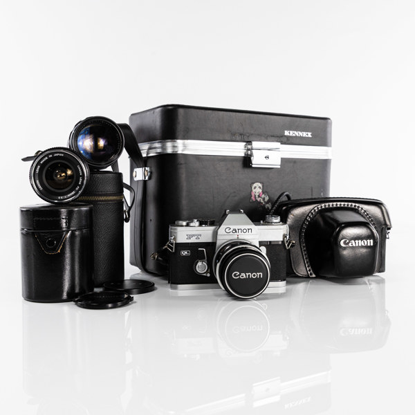 Systemkamera, Canon, FT QL, 3 objektiv, 70-tal, Japan