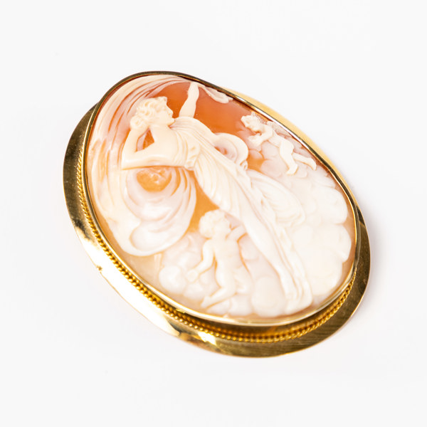 Camésmycke, större modell, 18k guld, 19,6 gram