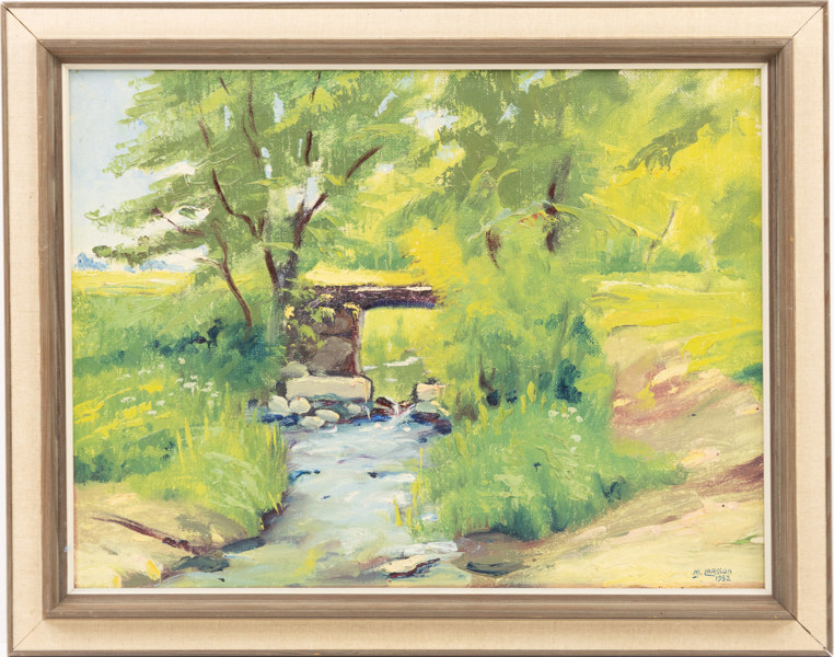 Hjalmar Larsson, olja på pannå, signerad, 1952, 72x57 cm