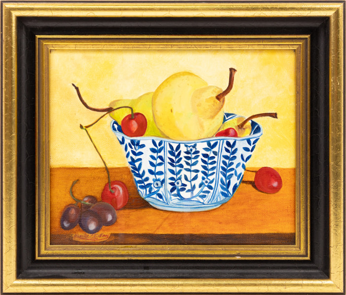 Mireille P.E. Mooij-Lindman, olja på duk, signerad, 33x29 cm