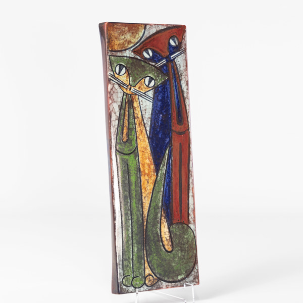 Marianne Starck, relief, stengods, Michael Andersen, signerad, 14 x 42 cm