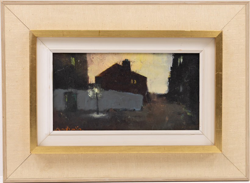 Arne Aspelin, olja på pannå, signerad, 46x34 cm