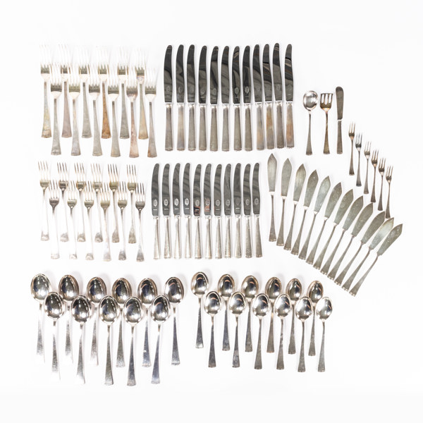 Bestick, 92 delar, nysilver, Hallbergs