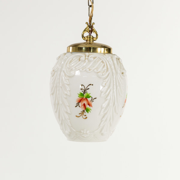 Taklampa, glas, höjd 27 cm