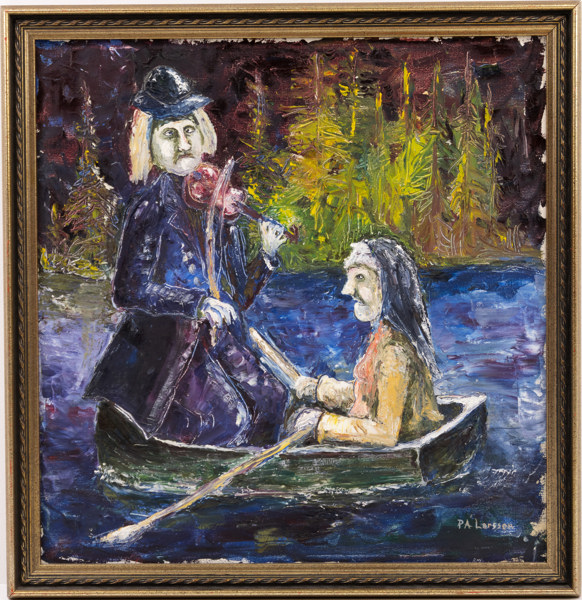 Oidentifierad konstnär, olja på duk, signerad, 63x65 cm