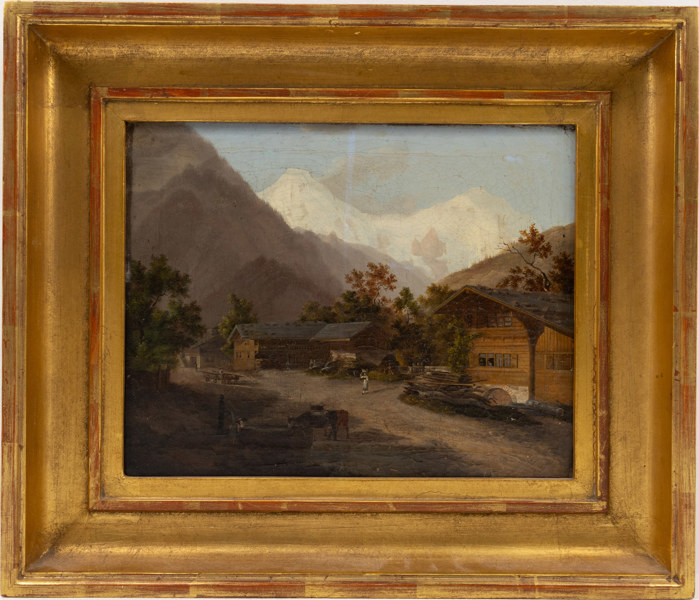 Oidentifierad konstnär, olja på duk, 18/1900-tal, 46x40 cm