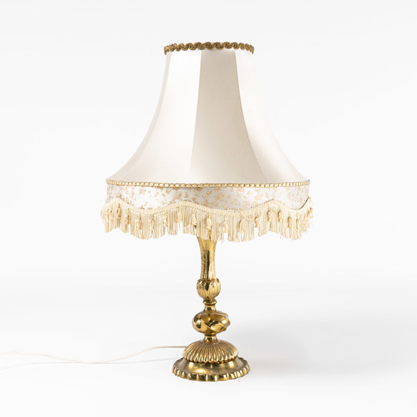 Bordslampa, gulmetall, höjd 57 cm