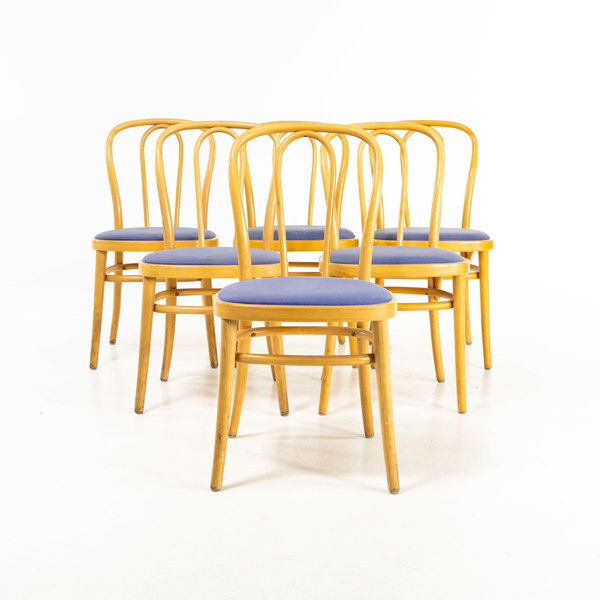 Stolar, 6 st, "Wien", böjträ, 90-tal, Gemla