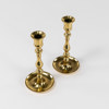 Ljusstakar, ett par, mässing, höjd 19 cm