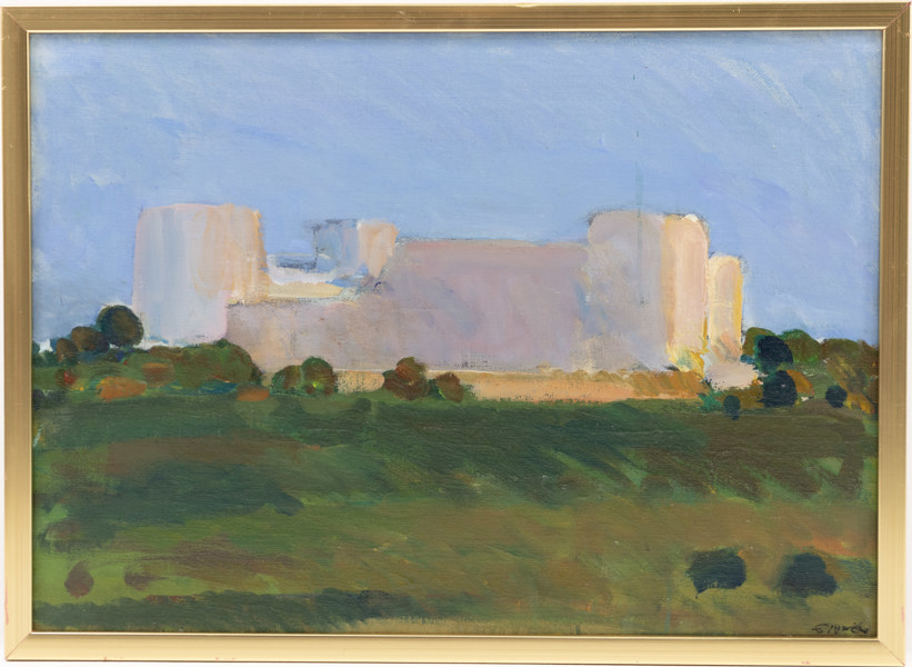 Eric Elfvén, olja på pannå, signerad, 62 x 45 cm