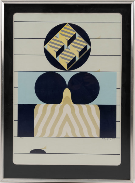 Beck & Jung, litografi, 40/275, signerad, 53x72 cm