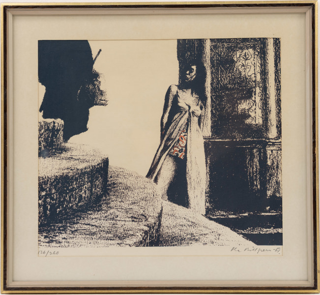 Ola Billgren, litografi, 136/260, signerad, 48x44 cm