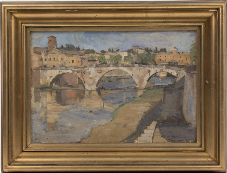 Alfred Hedlund, olja på pannå, signerad, 67 x 51 cm