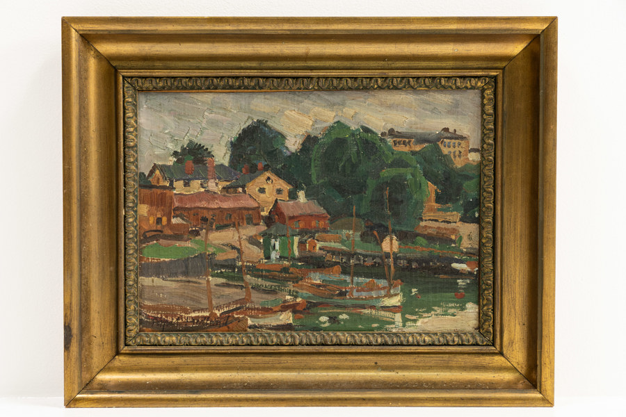 Alfred Hedlund, olja på pannå, signerad, 47 x 38 cm