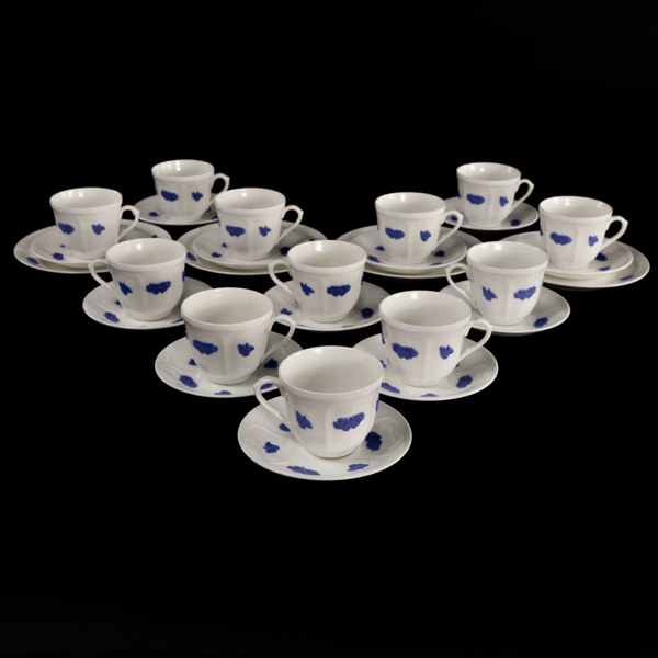 Kaffeservis, 28 delar, "Blå Blom", Gustavsberg