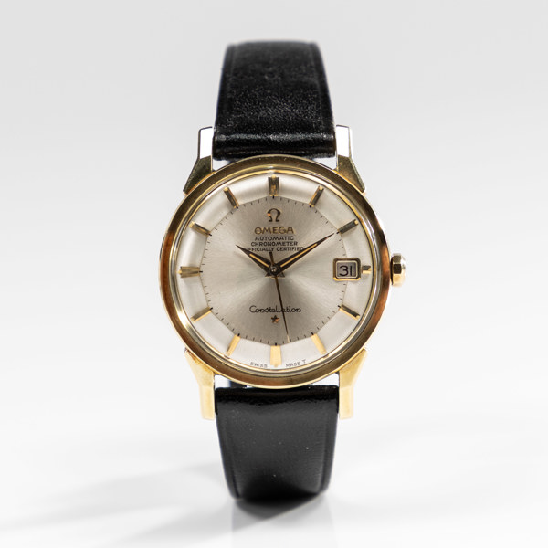 Omega, Constellation, 34 mm, guld på stål, 60-tal