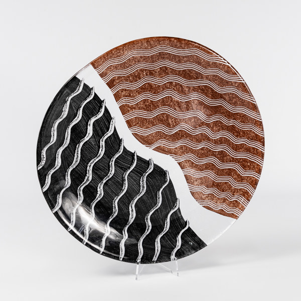 Monica Backström, fat, "Tonga", signerad, Kosta Boda, Ø 39 cm